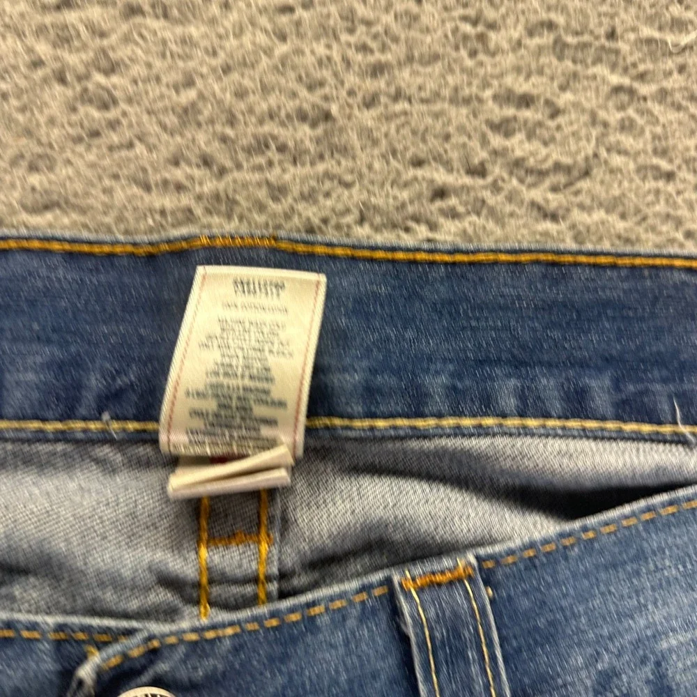 Vintage True Religion Jeans Mens 38x34 Blue Cotton Denim Straight Faded Workwear